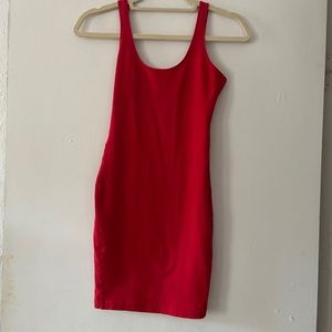 American apparel red casual dress